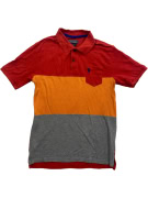 U.S. Polo Assn. Polo T-shirt Colorblock Classic Logo Rosso Arancione Grigio Uomo S