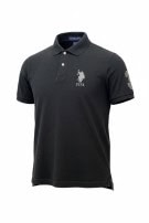 US POLO ASSN POLO ΜΠΛΟΥΖΑ SLIM FIT ΜΑΥΡΟ ΑΝΤΡΙΚΟ PRE OWNED L