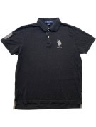 US POLO ASSN POLO ΜΠΛΟΥΖΑ SLIM FIT ΜΑΥΡΟ ΑΝΤΡΙΚΟ PRE OWNED L