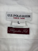US POLO ASSN CAMICIA BUTTON DOWN CLASSICA BIANCA UOMO PRE OWNED L