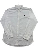 US POLO ASSN CAMICIA BUTTON DOWN CLASSICA BIANCA UOMO PRE OWNED L