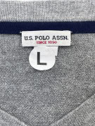 US POLO ASSN ΠΟΥΛΟΒΕΡ MINIMAL ΓΚΡΙ ΑΝΤΡΙΚΟ PRE OWNED L