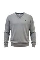 US POLO ASSN ΠΟΥΛΟΒΕΡ MINIMAL ΓΚΡΙ ΑΝΤΡΙΚΟ PRE OWNED L