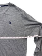 US POLO ASSN ΠΟΥΛΟΒΕΡ MINIMAL ΓΚΡΙ ΑΝΤΡΙΚΟ PRE OWNED L
