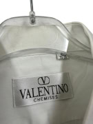 VALENTINO CHEMISES Πουκάμισο Vintage Κεντημένο Λογότυπο Λευκό Ανδρικό M
