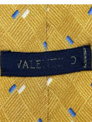 VALENTINO CRAVATTA CLASSICA GEOMETRICA SENAPE UOMO PRE OWNED