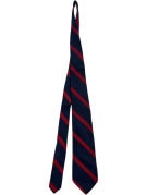 VALENTINO CRAVATTA CLASSIC RIGATA NAVY ROSSO UOMO PRE OWNED
