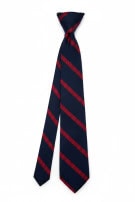 VALENTINO CRAVATTA CLASSIC RIGATA NAVY ROSSO UOMO PRE OWNED