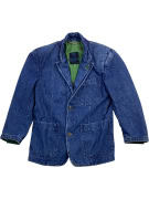 VALENTINO JEANS JACKET VINTAGE DENIM LOGO BLUE MENS XS