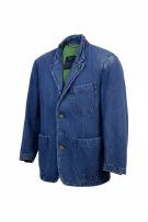 VALENTINO JEANS JACKET VINTAGE DENIM LOGO BLUE MENS XS