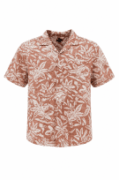 VAN HEUSEN HAWAIIAN SHIRT FLORAL PINK MEN PRE OWNED L