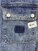 VANS Tuta intera in denim con logo vintage acid wash blu unisex 2XL