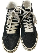 VANS HIGH TOP SNEAKERS SKATE GRAPHIC BLACK WHITE UNISEX PRE OWNED EU 38
