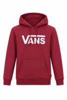 VANS FELPA CON CAPPUCCIO STREETWEAR ROSSO UOMO PRE OWNED L