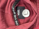 VANS FELPA CON CAPPUCCIO STREETWEAR ROSSO UOMO PRE OWNED L