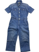 Vans Tuta intera / Jumpsuit in denim casual con logo blu da donna L