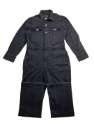 VANS Ολόσωμη Τζιν Φόρμα (Jumpsuit) CASUAL Λογότυπο Μαύρο/Ανθρακί Γυναικείο L/XL