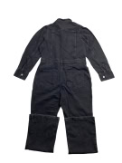 VANS Ολόσωμη Τζιν Φόρμα (Jumpsuit) CASUAL Λογότυπο Μαύρο/Ανθρακί Γυναικείο L/XL