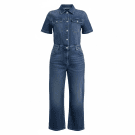 VANS Ολόσωμη Τζιν Φόρμα (Jumpsuit) CASUAL Λογότυπο Μπλε Γυναικείο S
