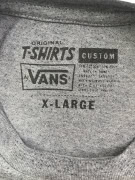 VANS T-SHIRT CASUAL LOGO PRINT "OFF THE WALL" ΓΚΡΙ UNISEX XL