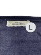 VERSACE COLLECTION Πλεκτό V-Neck Pullover Merino Wool Μπλε Ανδρικό L