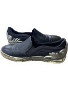 VERSACE COLLECTION ΣΚΑΡΠΙΝΙΑ SLIP-ON ΜΕ LOGO ΛΕΠΤΟΜΕΡΕΙΑ ΜΑΥΡΑ UNISEX