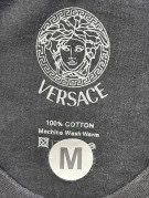 VERSACE GRAPHIC TEE MINIMAL BLACK MEN PRE OWNED M