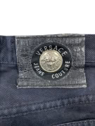 VERSACE JEANS COUTURE DENIM PANTS VINTAGE LOGO BLACK WOMEN'S XS