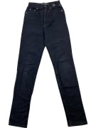 VERSACE JEANS COUTURE DENIM PANTS VINTAGE LOGO BLACK WOMEN'S XS