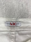 VERSACE JEANS COUTURE pantaloni vintage con logo metallico bianco da donna M