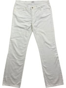 VERSACE JEANS COUTURE pantaloni vintage con logo metallico bianco da donna M