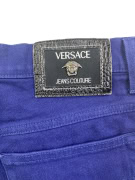 VERSACE JEANS COUTURE jeans vintage con logo blu da donna S/M