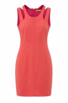 VERSACE JEANS ABITO MINI PULITO CORALLO DONNA PRE OWNED L