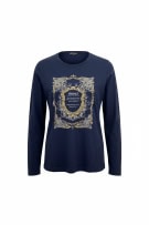 VERSACE ΜΠΛΟΥΖΑ ΜΑΚΡΥΜΑΝΙΚΗ VINTAGE LOGO PRINT ΜΠΛΕ L