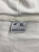 VINTAGE 4F giacca felpa con cappuccio casual Prototype Logo bianco da uomo XL