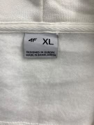 VINTAGE 4F ΖΑΚΕΤΑ ΦΟΥΤΕΡ ΜΕ ΚΟΥΚΟΥΛΑ "THE FUTURE" OFF-WHITE ΑΝΔΡΙΚΗ XL