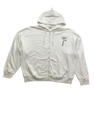 VINTAGE 4F GIACCA CON CAPPUCCIO STAMPA LOGO BIANCO UOMO L/XL