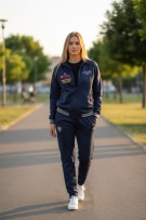 Vintage 90s Champion Tracksuit Σετ Navy Blue Snap Pants S