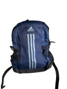 VINTAGE ADIDAS BACKPACK ΜΕ ΛΟΓΟΤΥΠΟ ΚΑΙ GRID PATTERN ΜΑΥΡΟ UNISEX ONE SIZE