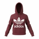 VINTAGE ADIDAS FELPA CON CAPPUCCIO LOGO BORDEAUX DA DONNA XS