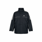 VINTAGE ADIDAS THREE STRIPE JACKET WITH LOGO BLACK MENS L