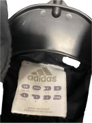 VINTAGE ADIDAS THREE STRIPE JACKET WITH LOGO BLACK MENS L