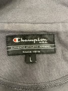 VINTAGE UOMO CHAMPION TOP/GIACCA A MANICHE LUNGHE GRIGIO TAGLIA L
