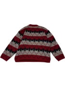 VINTAGE Men's Knit Fair Isle Sweater Invicta Red XL