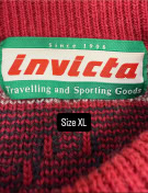 VINTAGE Men's Knit Fair Isle Sweater Invicta Red XL