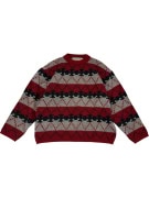 VINTAGE Men's Knit Fair Isle Sweater Invicta Red XL