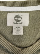 VINTAGE Ανδρικό Πλεκτό Πουλόβερ V-Neck Timberland Λαδί M