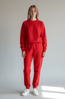 Vintage Tracksuit Set Basic No Logo Red Unisex XL