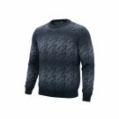 VINTAGE BEST COMPANY maglione lavorato a maglia motivo blu da uomo L