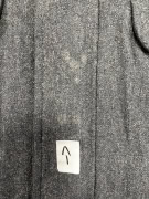 VINTAGE BOSS HUGO BOSS giacca in lana con collo alto grigio antracite da uomo L